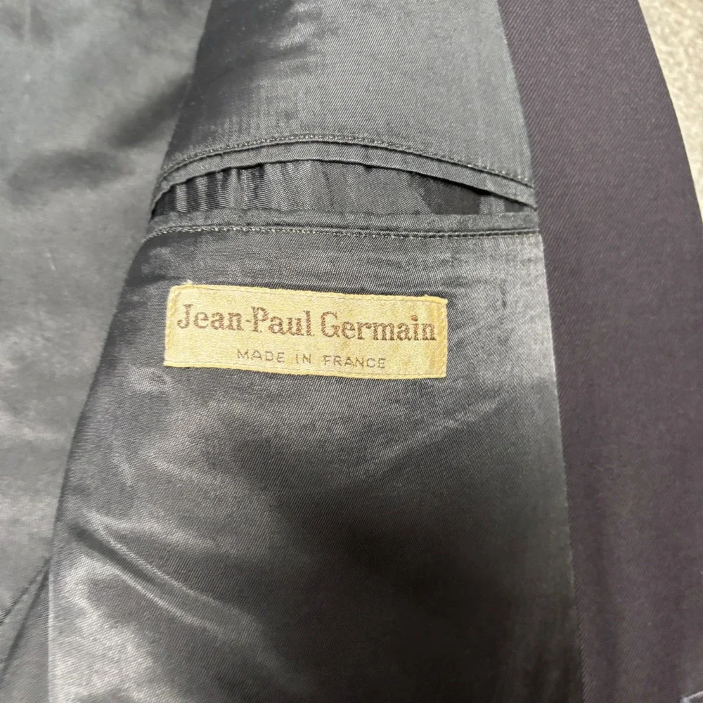 Jean-Paul Germain Sport‎ Coat Mens 42R Black Two Button Solid Made In France